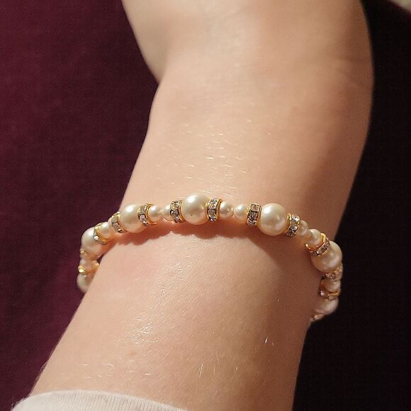 14K Gold Filled Pearl Bracelet - Picture 1 of 1